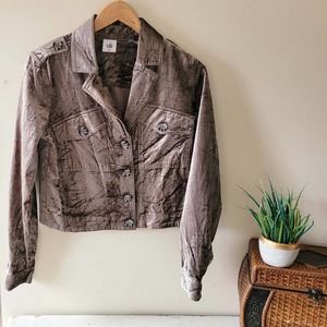 Cabi Sunday Topper Velvet Jean Style Jacket, Size XS
